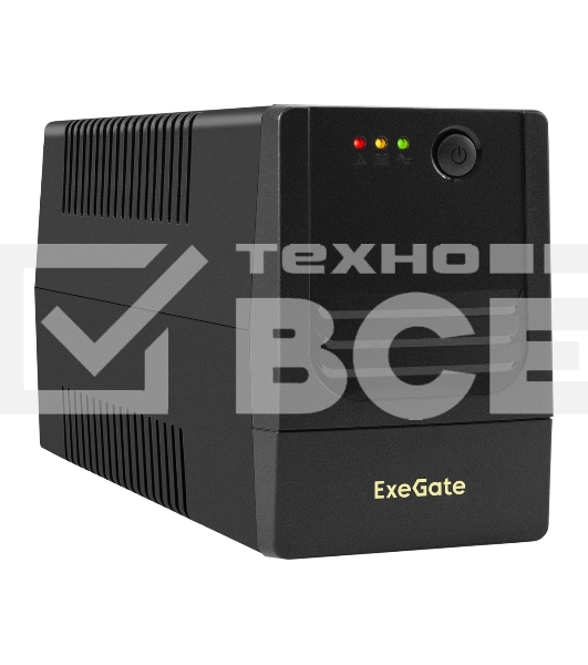 Источник бесперебойного питания ExeGate Power NB-1000.LED.AVR.4C13 (1000VA/650W, LED, AVR, 4*C13, батарея 12V 9Ah, черный)