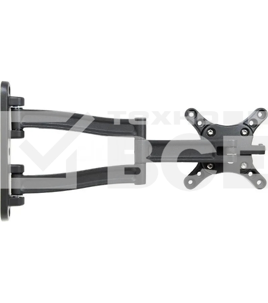 Кронштейн для телевизора Kromax TECHNO-1 темно-серый, 10'-26' макс. 15 кг, настенный, поворот и наклон