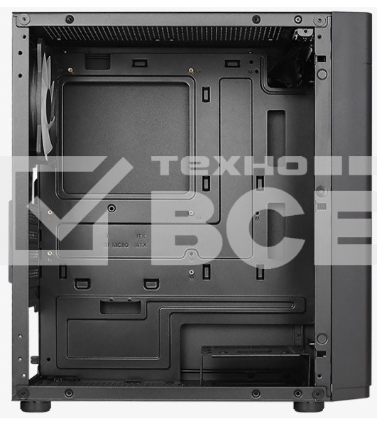Корпус MiniTower Aerocool / Formula HEXFORM-G-BK-v2 (mATX, стекло, сетка, USB3.0x1, USB2.0x2, 3x120mm FRGB fans) (4711099471799)