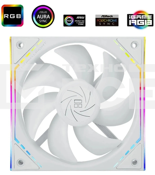 Вентилятор Thermalright TL-M12W ARGB белый 4-pin 23.2dB 175gr Ret