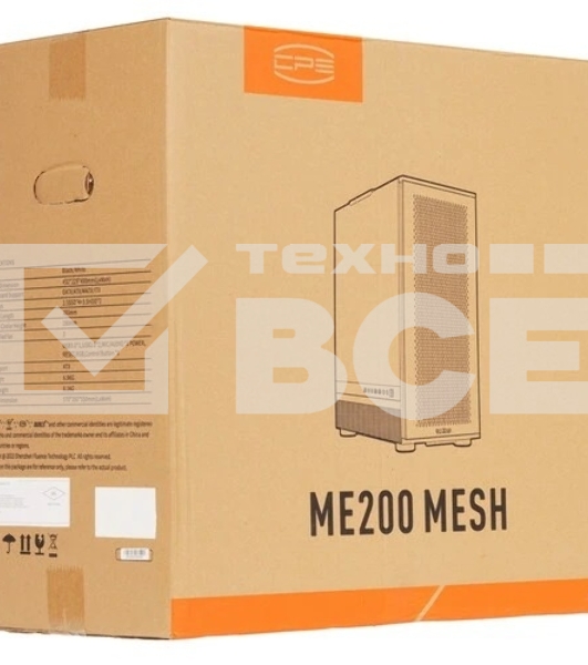 Корпус PCCooler ME200 MESH BK, Midi-Tower, чёрный, 3 x 120 мм