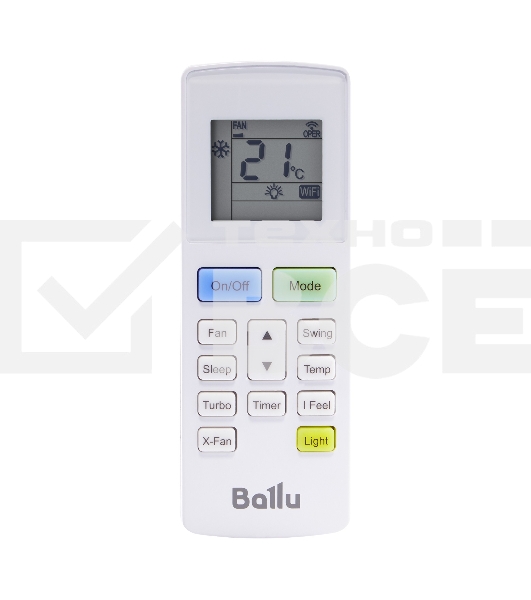 Кондиционер сплит-система Ballu BSGRI-18HN8_22Y инвертор, 18000 BTU, 46 м², 34 дБ, охлаждение, обогрев, осушение, белый