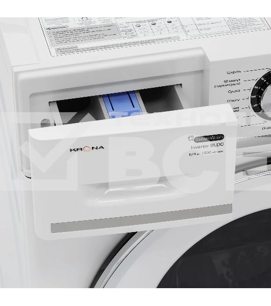 Стиральная машина KRONA ITTER OPTI белый 1200 8/4K WDM с сушкой, белый, загрузка фронтальная 8 кг, 4 кг - сушка, 1200 об/мин, класс: A+++