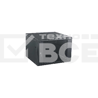 Шкаф телекоммуникационный настенный NEOMAX 9U (600х450), стеклянная дверь, замок-ключ (3 шт), разборный, цвет черный (1 коробка) NCB-WM9U-6045GK3-100-BK
