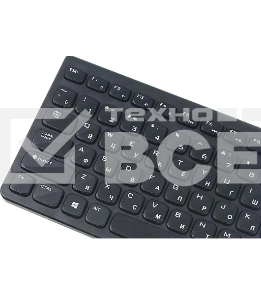 Комплект (клавиатура+мышь) OKLICK 220M, USB, беспроводной, черный