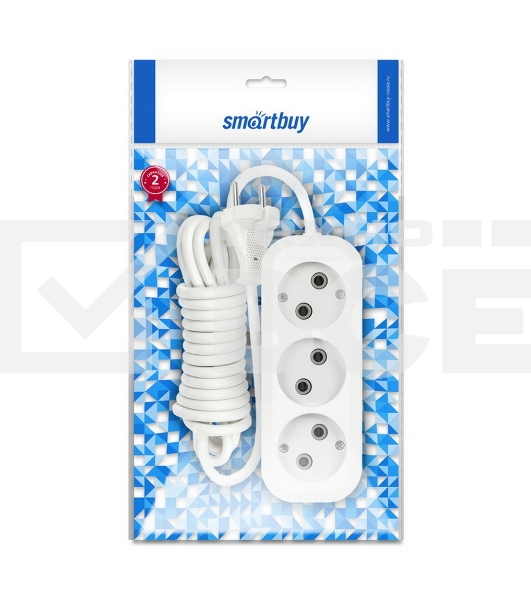 Удлинитель бытовой Smartbuy (SBE-10-3-15-N) 3 гнз х 15 м (10А/2.2 кВт, ПВС 2х1.0)