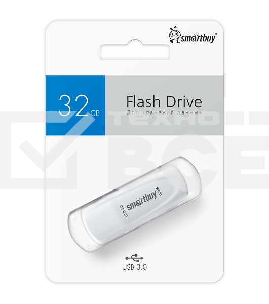 Флешка USB Smartbuy (SB032Gb3SCW) UFD 3.0/3.1 032Gb,Scout белый