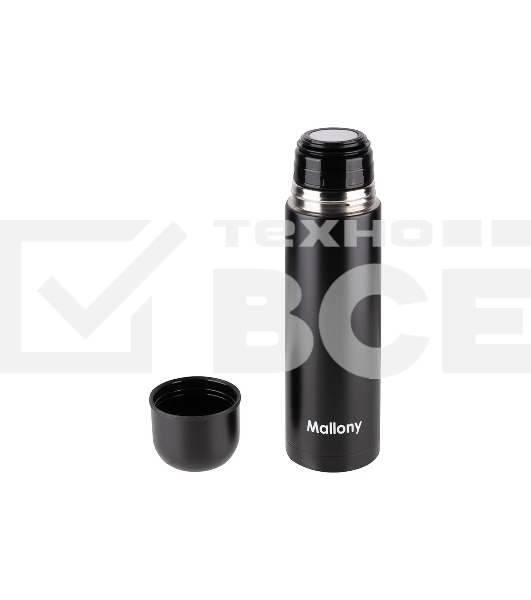 Термос из нерж. стали SOLIDO, 0,5 л, черный