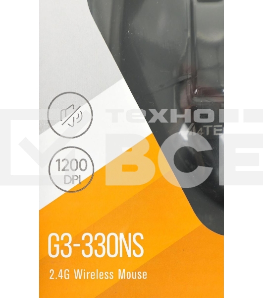 Мышь беспроводная A4Tech G3-330NS черный, 1200 dpi, радиоканал, USB, кнопки - 3