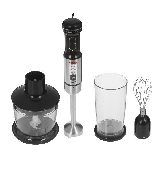 Блендер погружной Aresa AR-1124 серебристый, 800 Вт, плавная регулировка, турбо