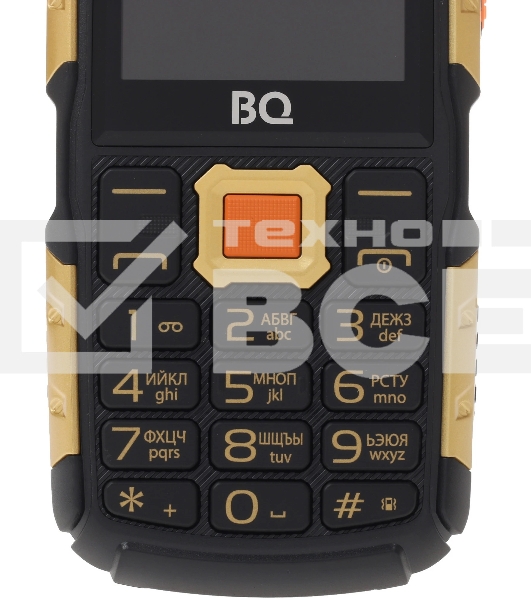Мобильный телефон BQ 2430 Tank Power черный/золотистый