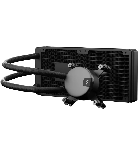 Система жидкостного охлаждения для ПК/Water Cooling System Fractal Design Lumen S24 V2 RGB (180W, 240mm, Black, ARGB/Fans: 2x120mm, 56CFM, 33.2dBA, 2000RPM/Pump height 67mm, 22dBA, 4000RPM, Rad thickness 27mm/S: 1851, 1700, 1200, 115X, 2011, 2066, AM5, AM4)