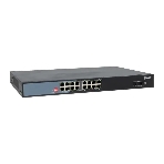 Коммутатор EKF TSX-U-2GX/SFP-16GTP-R, 16×1 Гбит/с PoE + 2×1 Гбит/с SFP, неуправляемый, фото 1