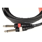 Кабель аудио FORCE FLC-38/31/8' TRS mini Jack - 2x1/4' TS Jack, стерео, используется для подключения смартфона к микшеру и аудио интерфейсу, диаметр 4,8 мм, длина 3 м, фото4