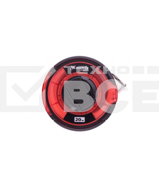 Рулетка геодезическая Matrix PRO 20 м х 12,5 мм, закр. корп., стальная лента, односторон. шкала, 31280
