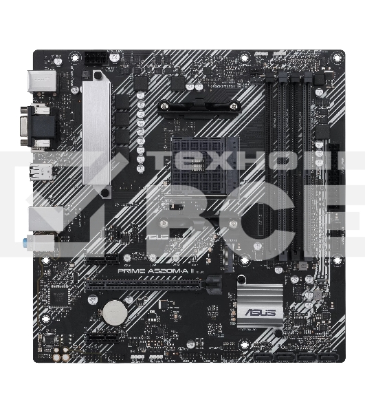 Материнская плата ASUS PRIME A520M-A II/CSM, AM4, AMD A520, 4xDDR4, 4xSATA, 1xM.2, 1xPCI-E 3.0 x16, 2xPCI-E x1, 1xDP, 1xHDMI, 1xVGA, 1x 1Gb LAN, 2xUSB-A 2.0, 4xUSB-A 3.0, 3x3.5 мм, 7.1, mATX