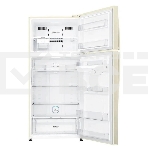 Холодильник LG GR-H802HEHL бежевый двухкамерный линейный инверторный 418/174л морозилка сверху,  No Frost, фото6