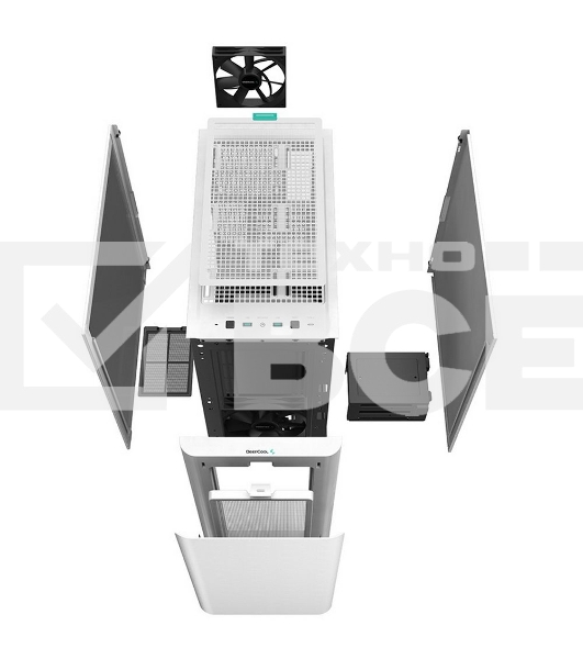 Компьютерный корпус Deepcool CK500 WH белый без БП ATX 2x120мм 1x140мм 2xUSB 3.0 audio bott PSU