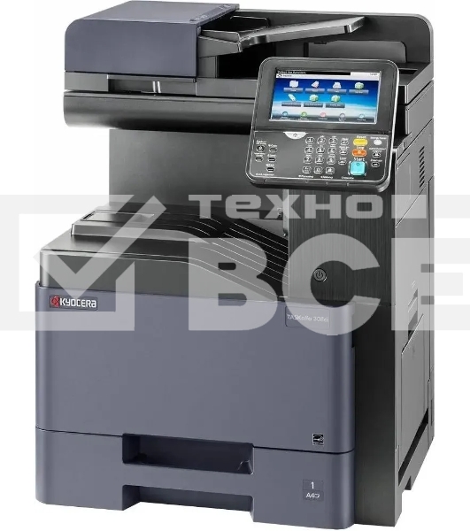 МФУ лазерный Kyocera TASKalfa 308ci (1102WL3NL0), A4, цветной, печ. до 30 стр/мин., скан. до 40 стр/мин (ч/б), 30 стр/мин (цв.), 1200 x 1200 dpi (печать) 600x600dpi (скан.), RJ-45, Air Print