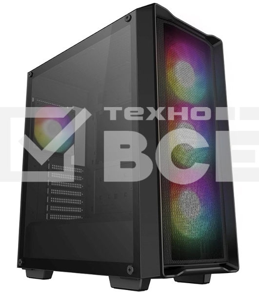 Компьютерный корпус Deepcool CC560 MESH V2 черный без БП ATX 8x120mm 5x140mm 1xUSB2.0 audio bott PSU