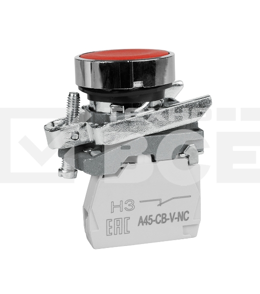Кнопка КЭАЗ XB4BA42 OptiSignal D22 C4-P-401 красная металл 1НЗ