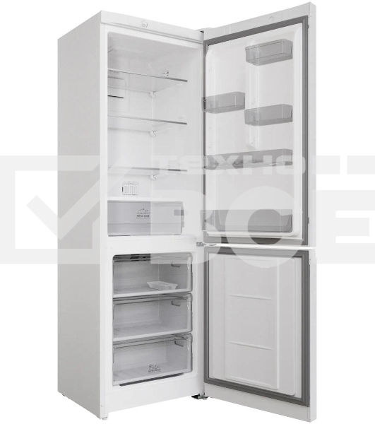 Холодильник Hotpoint HT 4180 W белый/серебристый двухкамерный 220/78л морозилка снизу, Total No Frost