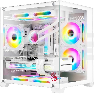 Компьютерный корпус Bloody BD-CC105 белый без БП mATX 5x120mm 1xUSB2.0 1xUSB3.0 audio bott PSU
