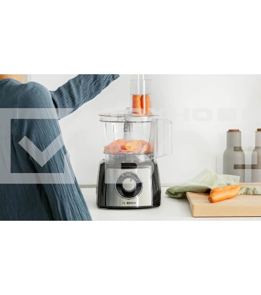 Кухонный комбайн Bosch MCM3501M 800 Вт, Скорости: 2, Блендер 1 л, Чаша 2.3 л, Цвет: черны/серебристый