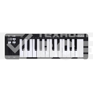 Клавиатура MIDI [231512] Arturia [MicroLab 3 Black] 25 клавиш, чувствительных к скорости нажатия, сенсорные полосы pitch и modulation, режим игры аккордами, разъем для подключения педали, type-c, ПО: Analog Lab Intro, Ableton Live Lite. Цвет - черный.