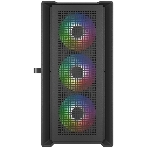Компьютерный корпус Powercase Alisio Micro X4B V2, Tempered Glass, 4х 120мм ARGb fans, ARGb HUB, черный, mATX (CAMCXB-A4), фото6