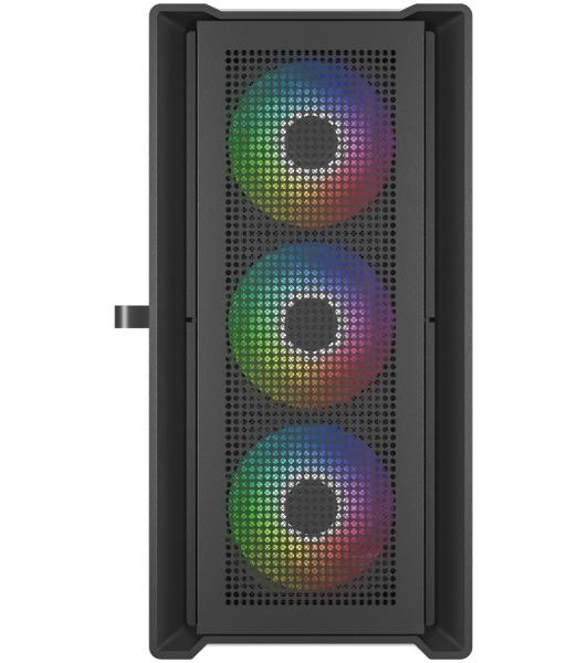 Компьютерный корпус Powercase Alisio Micro X4B V2, Tempered Glass, 4х 120мм ARGb fans, ARGb HUB, черный, mATX (CAMCXB-A4)