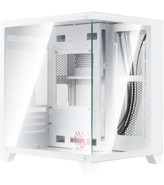 Компьютерный корпус Bloody BD-CC105 белый без БП mATX 5x120мм 1xUSB 2.0 1xUSB 3.0 audio bott PSU