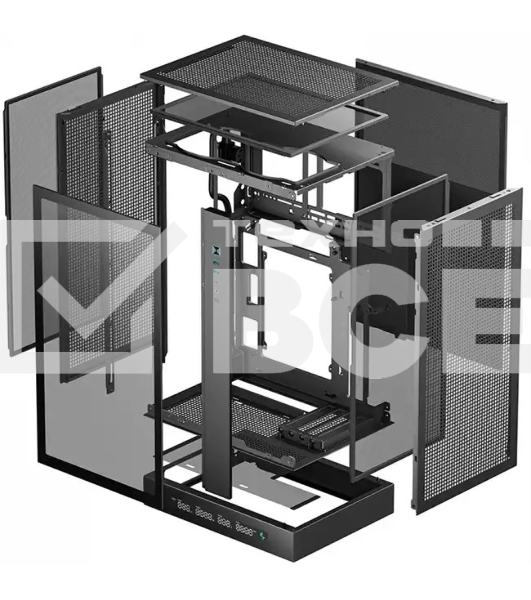 Компьютерный корпус MiniTower Deepcool CH270 черный (Mini-ITX, без БП, 2*Type A+USB Type-C) (R-CH270-BKNDM0-G-1)