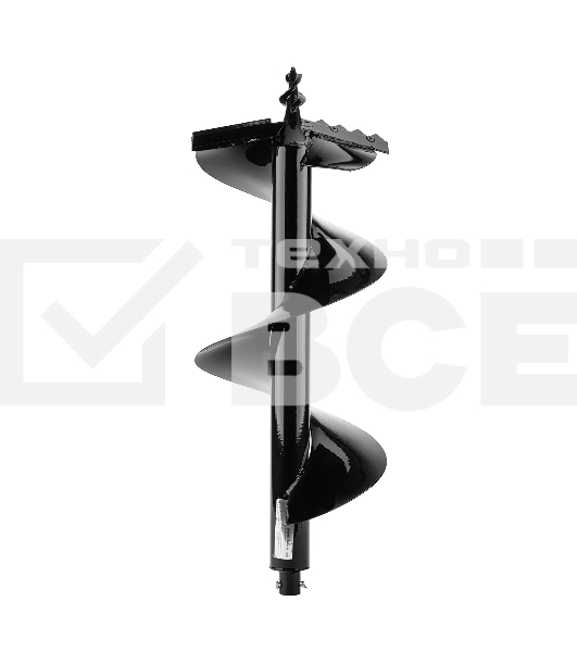 Шнек для грунта Denzel ER-300, диаметр 300 мм, длина 800 мм, соединение 20 мм, съемный нож