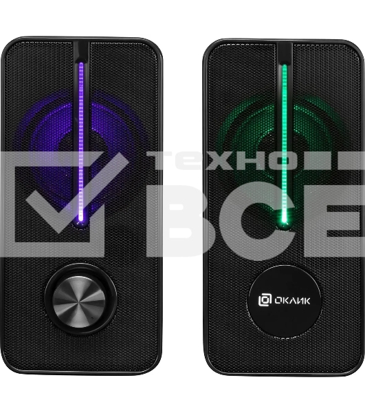 Акустическая система Оклик OK-120U 2.0 черный 6Вт