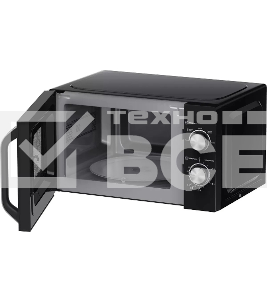 Микроволновая печь Haier HMB-MM208BA черный/серебристый, 20 л, 800 Вт, переключатели - поворотный механизм