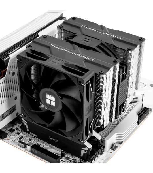 Устройство охлаждения (кулер) Thermalright Peerless Assassin 140 SE Soc-AM5/AM4/1200/1700/1851 черный 4-pin 19-25.6dB Al+Cu 1000gr Ret (PA140-SE)
