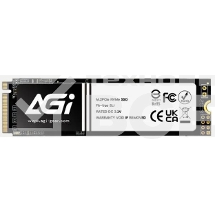 Накопитель SSD AGI AI828, 2Tb, PCIe 4.0 x4, M.2 2280, NVMe, R/W 7400/6700