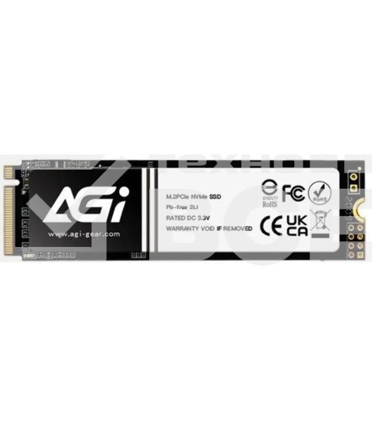 Накопитель SSD AGI AI828, 2Tb, PCIe 4.0 x4, M.2 2280, NVMe, R/W 7400/6700