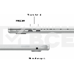 Ноутбук Apple MacBook Air 13-inch 2025 A3240 (КЛАВ.РУС.ГРАВ.) Silver 13.6
