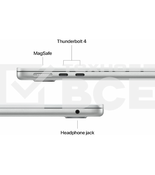 Ноутбук Apple MacBook Air 13-inch 2025 A3240 (КЛАВ.РУС.ГРАВ.) Silver 13.6