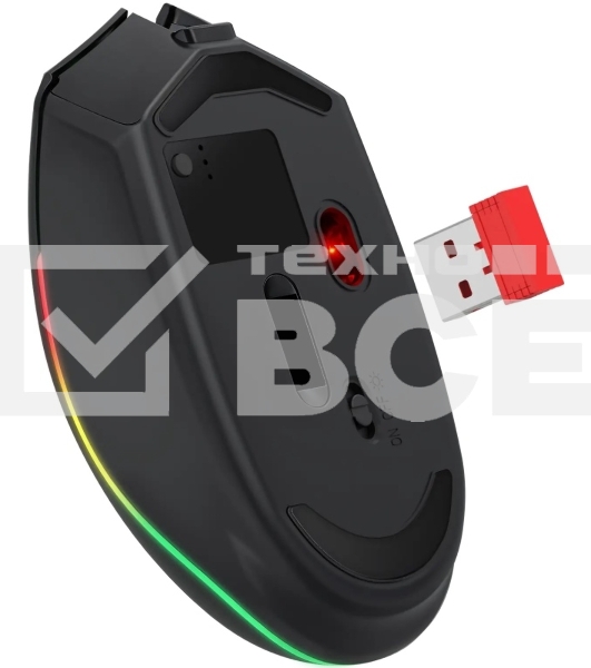 Мышь беспроводная Defender Fusion MM-283 черный, 3200 dpi, радиоканал, Bluetooth, USB, кнопки - 4