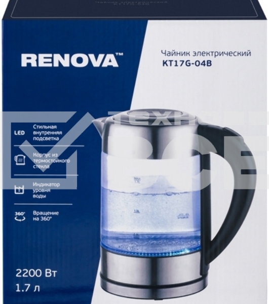 Чайник электрический Renova KT17G-04B