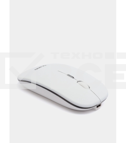 Мышь беспроводная OLMIO WM-21 белый, бесшумная, 3 кнопки с подсветкой, 1600 dpi