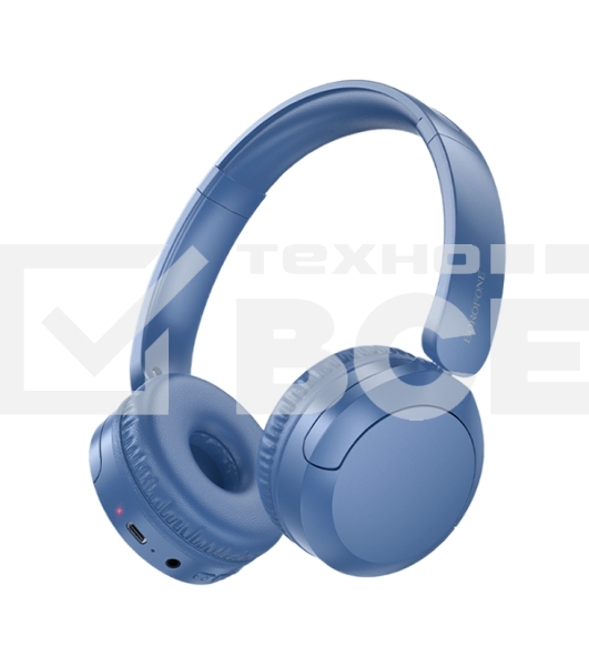 Беспроводные/проводные наушники Borofone BO37 синий, накладные, Bluetooth + проводной, складная конструкция, микрофон, до 25 ч