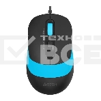 Мышь проводная A4Tech Fstyler FM10 черный/синий, 1600 dpi, USB, кнопки - 4, фото 1