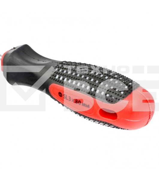 Отвертка Matrix Fusion 11406, SL3,0 х 80 мм, CrV, 3-х компонентная рукоятка 'anti slip'