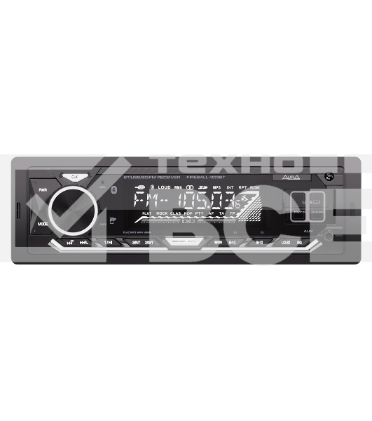 Автомагнитола AURA FIREBALL-303BT, 1 DIN, Bluetooth, USB Type-A, AUX