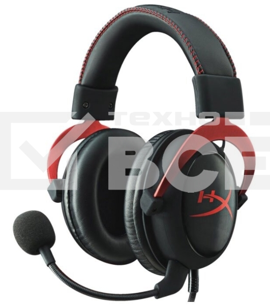 Гарнитура HyperX Cloud II красный, проводная, совместимость с консолями