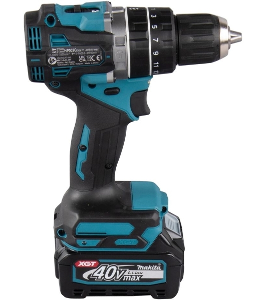 Дрель-шуруповерт Makita HP002GD201, 40 В, 2,5 Ач, 64 Нм, бесщеточный, ударный